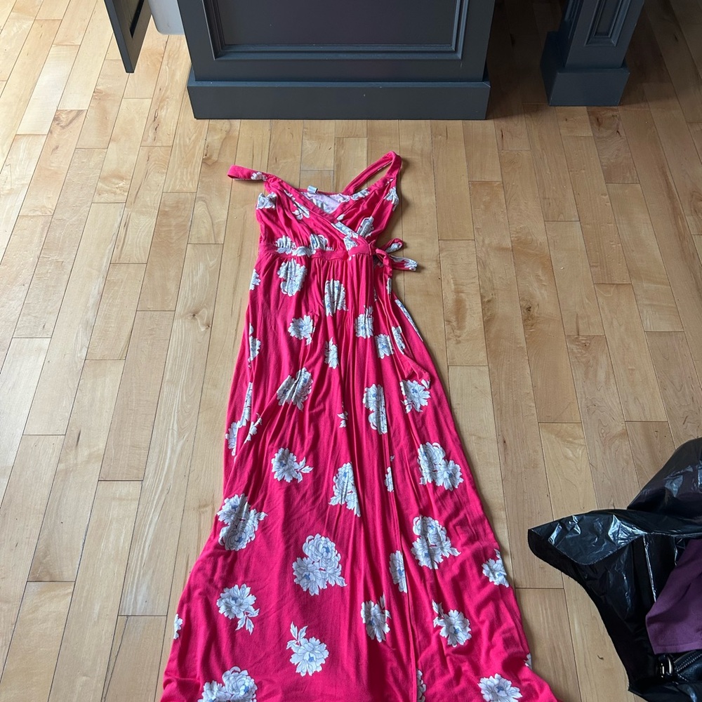Old Navy Pink Floral Maxi Dress